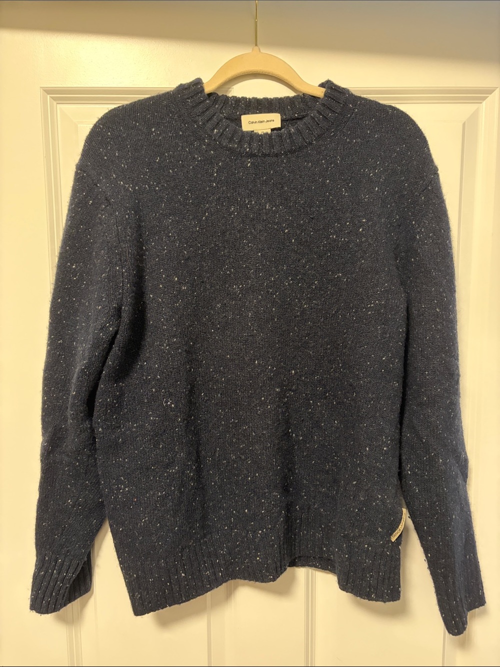 Calvin Klein Jeans Navy Flecked Knit Pullover